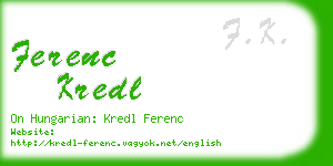 ferenc kredl business card